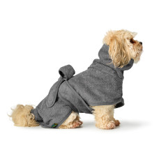 RIGA狗狗浴袍, S, 灰色