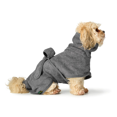 RIGA狗狗浴袍, S, 灰色 RIGA狗狗浴袍, S, 灰色